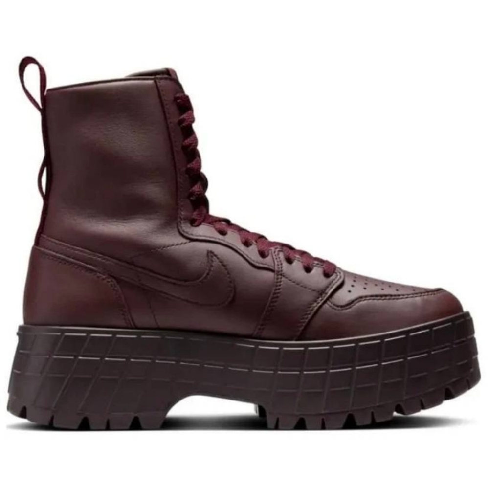 Wmns Nike Air Jordan 1 High Brooklyn Legend Burgundy Brown Boot FJ5737 600 Sz 6 - Picture 2 of 5